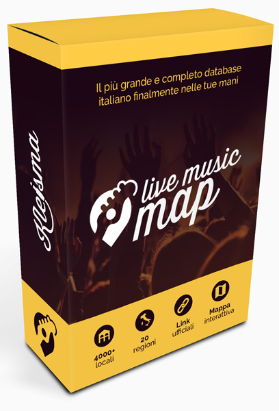 Live Music Map, box con prodotto